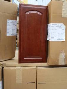 lot 64 image: NIB BEAUTIFUL L SHAPED KITCHEN CABINETS  COUNTER TOPS  TRIMS