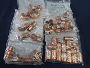 lot 86 image: NEW 34 COPPER FITTINGS