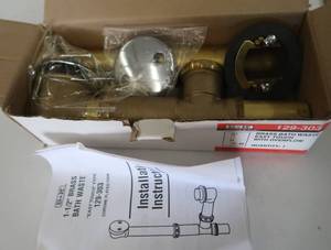 lot 91 image: NIB B&K BRASX BATH WASTE EASY TOUCH WITH OVERFLOW