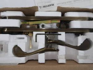lot 92 image: NIB MARVIN WINDOWS ANTIQUE BRASS TRIMSET
