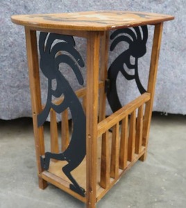 lot 112 image: CUTE KOKOPELLI SIDE TABLE