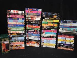lot 120 image: VINTAGE VCR TAPES HUGE LOT
