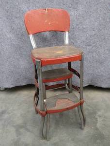 lot 132 image: VINTAGE COSCO STEP STOOL CHAIR