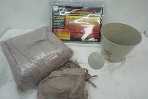 lot 29 image: Watering Planter, Gas Grill Replacement Part, and a Bug Net for a Patio (new Size Unknown)