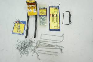lot 131 image: Variety of Peg Hooks, Flip Up Tool holder