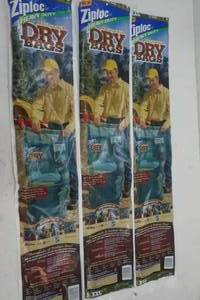 lot 134 image: Ziploc Heavy Duty Reusable Dry Bags XXL Bags 2 opened and 1 new