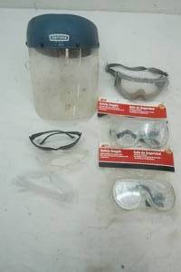 lot 141 image: New and Used Safety Glasses & Craftsman safety Face Shield