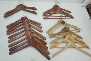 lot 165 image: Lot of Wood Hangers