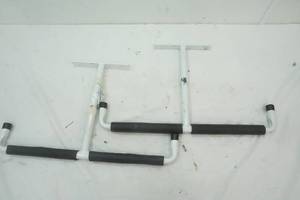 lot 199 image: Pair of White Overhead used Storage Hooks with hardware