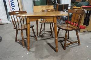 lot 239 image: Table and Three Chairs