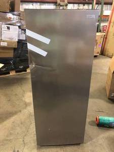 Vissani 7 cu. ft. Convertible Upright FreezerRefrigerator in Stainless Steel Garage Ready Damaged Customer Returns See Pictures