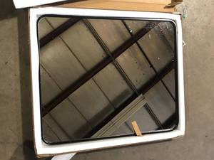 Medium Square White Contemporary Mirror (36 in. H x 36 in. W)   Customer Returns See Pictures