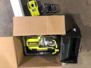 RYOBI ONE HP 18V Brushless 14 in. Cordless Battery DethatcherAerator with (2) 4.0 Ah Batteries and Charger  Customer Returns See Pictures