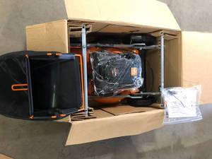 YARDMAX 21 in. 170cc 3-in-1 Gas Walk Behind Push Lawn Mower with High Rear Wheels  Customer Returns See Pictures