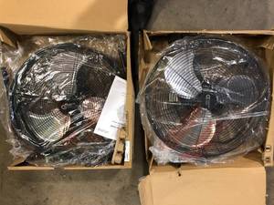 Lot of 2 Commercial Electric 20 in. 3-Speed High Velocity Shroud Floor Fan  Customer Returns See Pictures