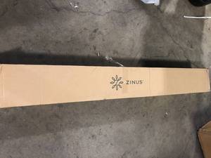 Zinus Brown Deluxe Wood Frame 12 in. Full Platform Bed with Easy Assembly   Customer Returns See Pictures