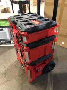 Milwaukee PACKOUT 22 in. Rolling Tool Box, 22 in. Large Tool Box and 22 in. Medium Tool Box Customer Returns See Pictures