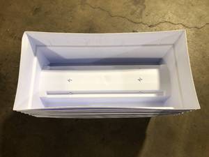 lot 30 image: Bloem 24 in. Black Finley Deck Rail Resin Planter Customer Returns See Picture