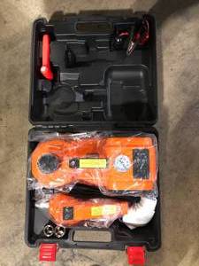 lot 36 image: VEVOR Electric Floor Jack 5 Ton 11023 Lbs. Lifting 12-Volt Hydraulic Car Jack with Impact Wrench Inflator Pump Up to 17.7 in.   Customer Returns See Pictures