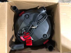 lot 43 image: Husky 6 Gal. Stainless Steel WetDry Vac with Filter, Hose, and Accessories     Customer Returns See Pictures