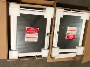 lot 6 image: Lot of 2 Home Decorators Collection 20.8 in. W x 25.8 in. H Rectangular Wood Composite Medicine Cabinet with Mirror Customer Returns See Picture
