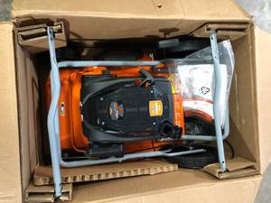 lot 8 image: YARDMAX 21 in. 170cc 2-in-1 Gas Walk Behind Push Lawn Mower with High Rear Wheels  Customer Returns See Picture