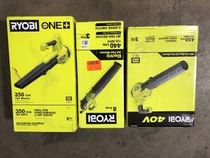 lot 9 image: Lot of Assorted Leaf Blowers Various Models and Conditions Customer Returns See Picture