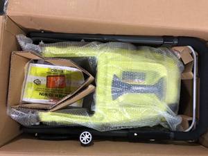 lot 17 image: RYOBI 13 in. 11 Amp Corded Electric Walk Behind Push Mower  Customer Returns See Picture