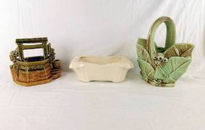 lot 37 image: Lot of 3 McCoy Pottery Planters