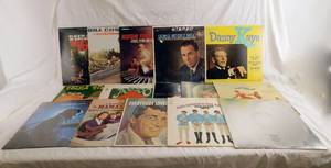 lot 47 image: Lot of 15 Vintage Vinyl Albums including Johnny Cash, Basie Meets Bond, Joan Baez and more