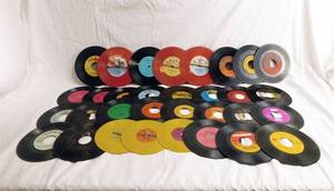 lot 52 image: Lot of 32 Vintage 45 RPM Records Including The Rolling Stones