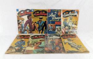 lot 14 image: Lot of 8 Vintage 1950s The Lone Ranger Comic Books