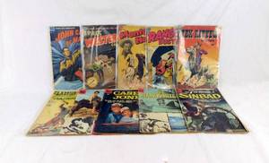 lot 15 image: Lot of 10 Vintage 1940s and 1950s Comic Books including Space Western Comics, Tex Ritter, John Carter of Mars and More