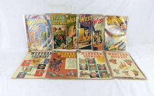lot 21 image: Lot of 10 Vintage 1950s Western and Western Roundup Comic Books