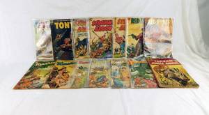 lot 24 image: Lot of 14 Vintage 1950s Comic Books including Tonto, Straight Arrow, Red Ryder, Tomahawk and More