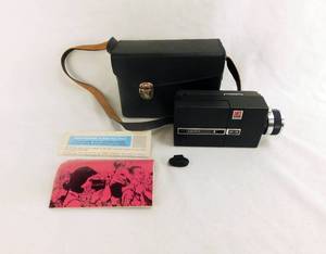 lot 63 image: Vintage Kodak Instamatic M18 Movie Camera With Case