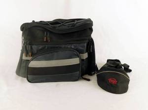 lot 92 image: Sunlite Expandable Bike Rack Bag and Planet Bike Seat Cover