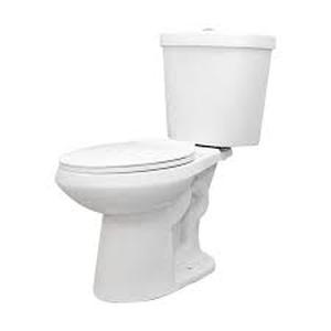 lot 6 image: Glacier Bay 12 inch Rough In Two-Piece 1.1 GPF1.6 GPF Dual Flush Round Toilet in White Seat Included