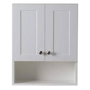 lot 10 image: Glacier Bay Del Mar 21 in. W x 8 in. D x 26 in. H Surface-Mount Bathroom Storage Wall Cabinet in White