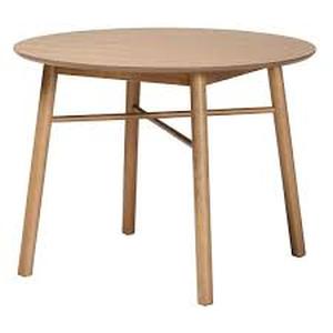 lot 15 image: Braxton Studia Denmark 39.4 in. Round Oak Brown Wood Top Dining Table (Seats 4)