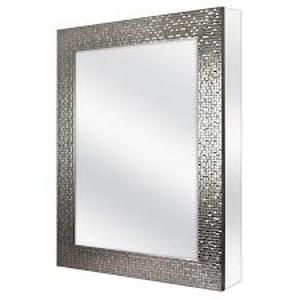lot 24 image: HDC 24 in. W x 30 in. H Rectangular Medicine Cabinet with Mirror-Brushed Nickel