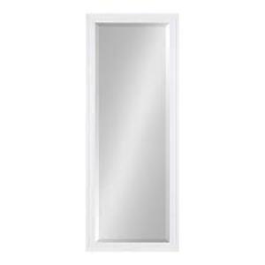 lot 34 image: DesignOvation Large Rectangle White Beveled Glass Full-Length Classic Mirror (51.5 in. H x 19.5 in. W)