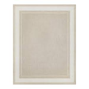 lot 43 image: Hampton Bay Cooper Beige 8 ft. x 10 ft. Border IndoorOutdoor Area Rug