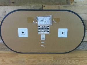 lot 36 image: 16 x 30 Thin Oval Frameless Mirror