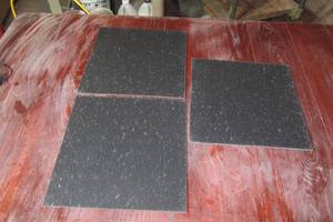 lot 60 image: Armstrong Imperial Texture Charcoal 12x12 Water Resistant Glue-Down Vinyl Floor Tile (Approx. 90 sq. ft.)