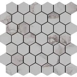 lot 73 image: MSI Pietra Carrara Hexagon 12.5 in. x 12.5 in. Matte Porcelain Patterned Look Wall Tile (24 sq. ft.)