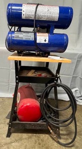 lot 3 image: 2 Air Compressors - Campbell Hausfeld 4 Gallon Air Compressor and Northern Industrial Tools 5 Gallon Air Compressor