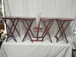 lot 40 image: Set of 4 TV Trays & Stand