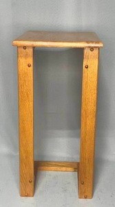 lot 41 image: Wooden Side Table - Can Slide Under CouchesChairs