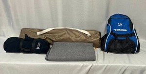 lot 56 image: Outdoor Lovers Delight - Folding Chair, 2 Blankets & Backpack